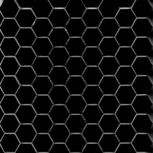Black Hexagon Mosaic Tiles