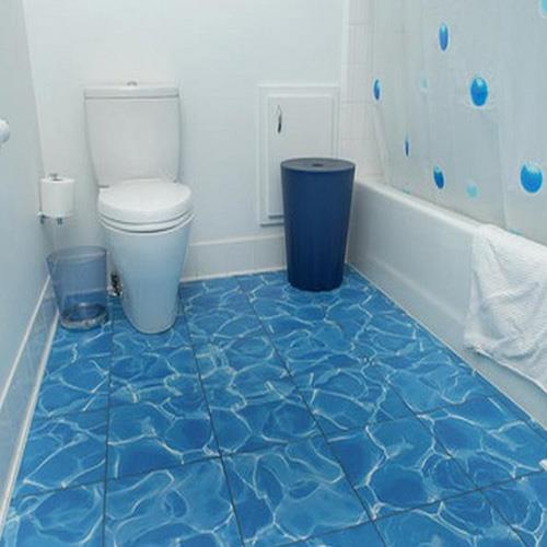Blue Patterned Ceramic Floor Tiles