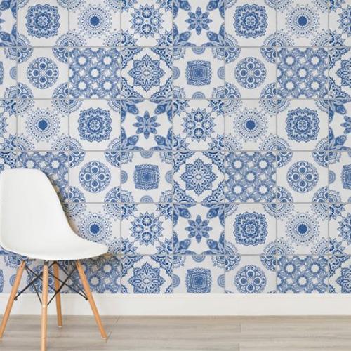 Blue Patterned Ceramic Wall Tiles