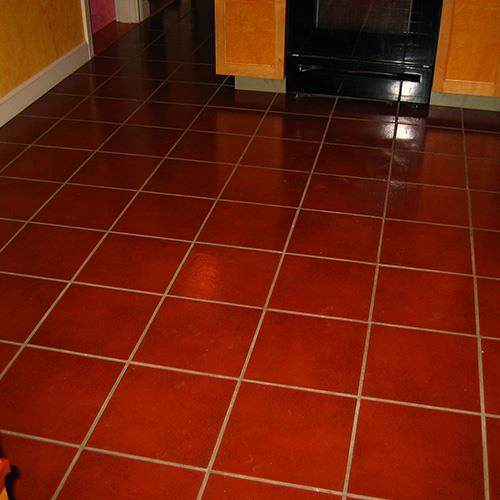Red Glazed Ceramic Floor Tiles