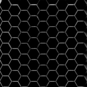 Black Hexagon Mosaic Tiles