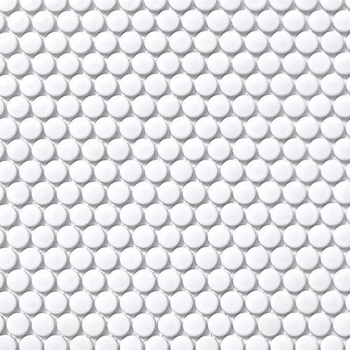 White Circle Mosaic Tiles